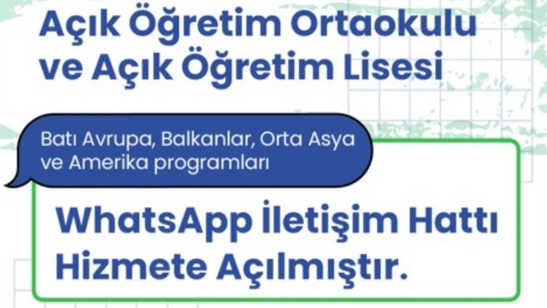 Açık Öğretim Ortaokulu ve Açık Öğretim Lisesi Batı Avrupa Programları